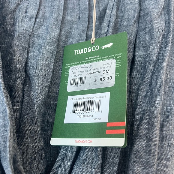 Hemp shorts jumpsuit, with pockets! Never worn. With tags. - Picture 6 of 7